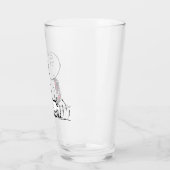 PEANUTS | Rotes und schwarzes Muster Glas (Links)