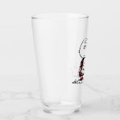 PEANUTS | Rotes und schwarzes Muster Glas (Rechts)