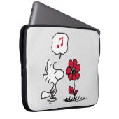 PEANUTS | Rotes und schwarzes Muster Laptopschutzhülle (Vorne Rechts)