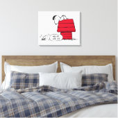 PEANUTS | Rotes und schwarzes Muster Leinwanddruck (Insitu (Schlafzimmer))