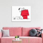 PEANUTS | Rotes und schwarzes Muster Leinwanddruck (Insitu (Wohnzimmer))