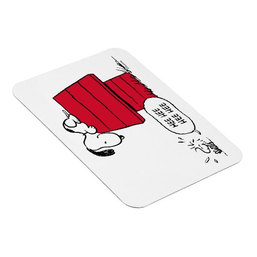 PEANUTS | Rotes und schwarzes Muster Magnet (Rechte Seite)