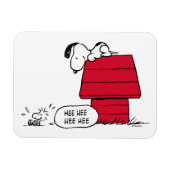 PEANUTS | Rotes und schwarzes Muster Magnet (Horizontal)