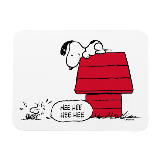 PEANUTS | Rotes und schwarzes Muster Magnet (Horizontal)