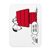 PEANUTS | Rotes und schwarzes Muster Magnet (Vertikal)