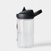 PEANUTS | Rotes und schwarzes Muster | Name hinzuf Trinkflasche (Links)