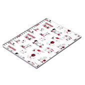 PEANUTS | Rotes und schwarzes Muster Notizblock (Linke Seite)