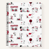 PEANUTS | Rotes und schwarzes Muster Notizblock (Vorderseite)