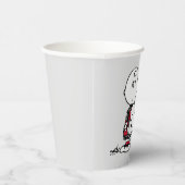 PEANUTS | Rotes und schwarzes Muster Pappbecher (Rechts)