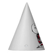 PEANUTS | Rotes und schwarzes Muster Partyhütchen (Links)