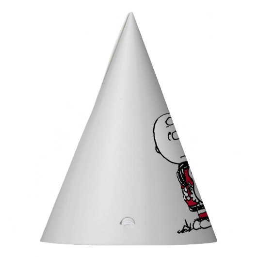 PEANUTS | Rotes und schwarzes Muster Partyhütchen (Links)
