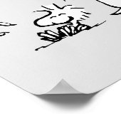 PEANUTS | Rotes und schwarzes Muster Poster (Ecke)