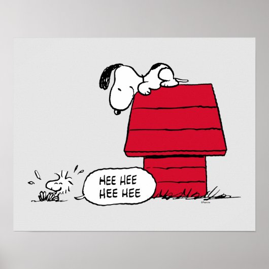PEANUTS | Rotes und schwarzes Muster Poster (Vorne)