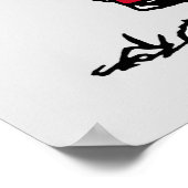 PEANUTS | Rotes und schwarzes Muster Poster (Ecke)