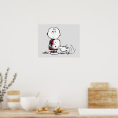 PEANUTS | Rotes und schwarzes Muster Poster (Küche)