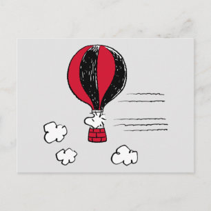 PEANUTS   Rotes und schwarzes Muster Postkarte