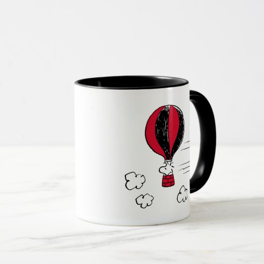 PEANUTS | Rotes und schwarzes Muster Tasse (VorderseiteRechts)