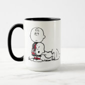 PEANUTS | Rotes und schwarzes Muster Tasse (Links)