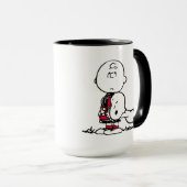 PEANUTS | Rotes und schwarzes Muster Tasse (VorderseiteRechts)