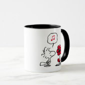 PEANUTS | Rotes und schwarzes Muster Tasse (VorderseiteRechts)