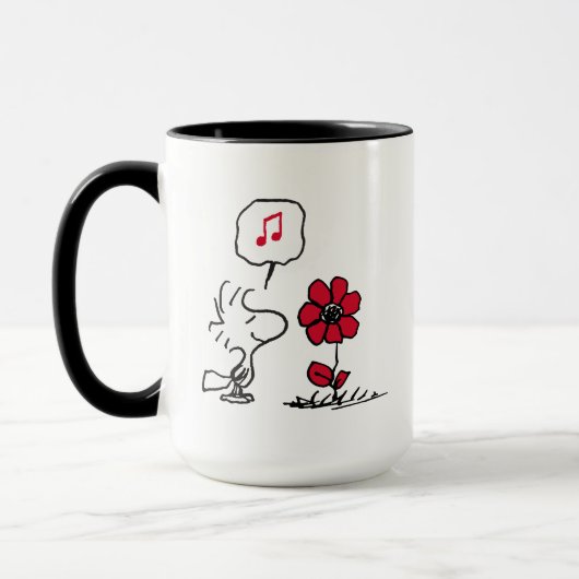 PEANUTS | Rotes und schwarzes Muster Tasse (Links)