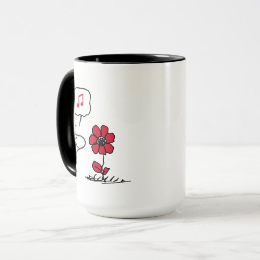 PEANUTS | Rotes und schwarzes Muster Tasse (Vorderseite Links)