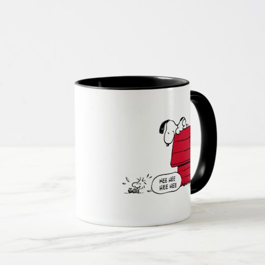 PEANUTS | Rotes und schwarzes Muster Tasse (VorderseiteRechts)