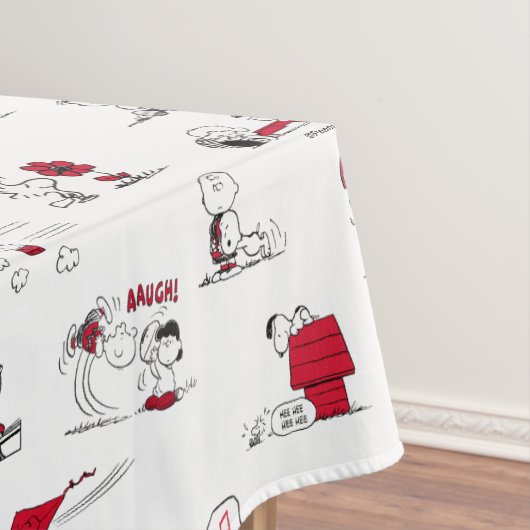PEANUTS | Rotes und schwarzes Muster Tischdecke (Beispiel)
