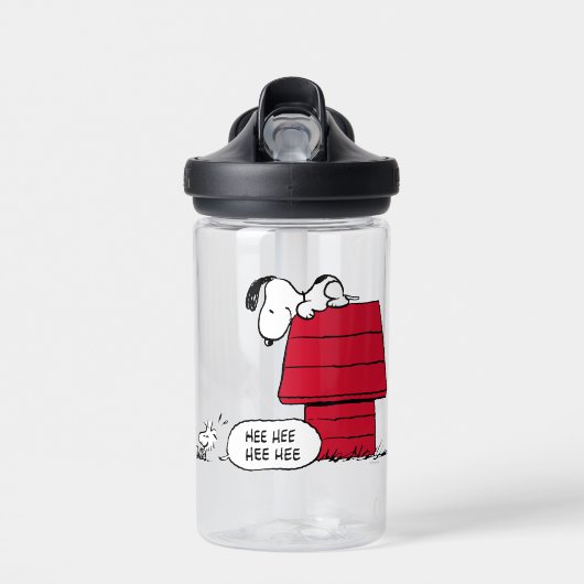 PEANUTS | Rotes und schwarzes Muster Trinkflasche (Vorne)