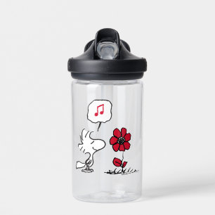 PEANUTS Rotes und schwarzes Muster Trinkflasche