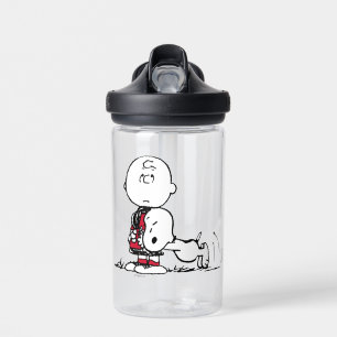 PEANUTS   Rotes und schwarzes Muster Trinkflasche