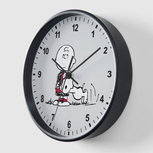 PEANUTS | Rotes und schwarzes Muster Uhr (Winkel)