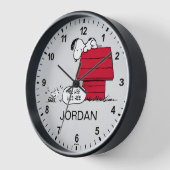 PEANUTS | Rotes und schwarzes Muster Uhr (Winkel)