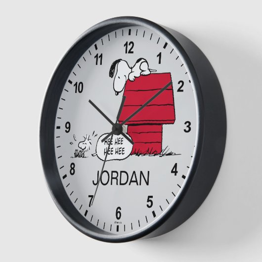 PEANUTS | Rotes und schwarzes Muster Uhr (Winkel)