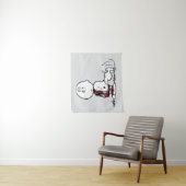 PEANUTS | Rotes und schwarzes Muster Wandteppich (Beispiel)