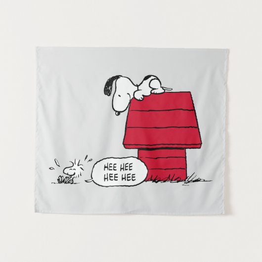 PEANUTS | Rotes und schwarzes Muster Wandteppich (Vorderseite (Horizontal))
