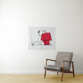 PEANUTS | Rotes und schwarzes Muster Wandteppich (Beispiel (Horizontal))