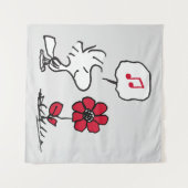 PEANUTS | Rotes und schwarzes Muster Wandteppich (Vorderseite (Horizontal))