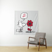 PEANUTS | Rotes und schwarzes Muster Wandteppich (Beispiel)