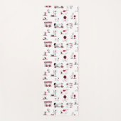 PEANUTS | Rotes und schwarzes Muster Yogamatte (Vorderseite)