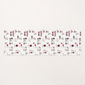 PEANUTS | Rotes und schwarzes Muster Yogamatte (Vorderseite (Horizontal))