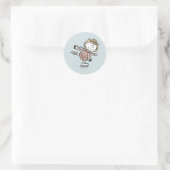 Peanuts | Sally auf Eis Runder Aufkleber (Tasche)
