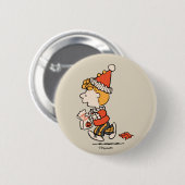 Peanuts Sally Clown-Kostüm Halloween Button (Vorne & Hinten)
