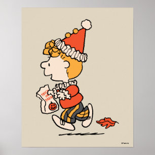 Peanuts Sally Clown-Kostüm Halloween Poster