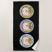 Peanuts | Sallys Gesichter Strandtuch (Vorderseite)