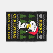 Peanuts Santa Claus Hug Fleecedecke (Vorderseite (Horizontal))