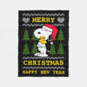 Peanuts Santa Claus Hug Fleecedecke (Vorderseite)