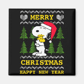 Peanuts Santa Claus Hug Magnet (Vorne)