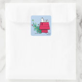 Peanuts | Sei Festlich Quadratischer Aufkleber (Tasche)