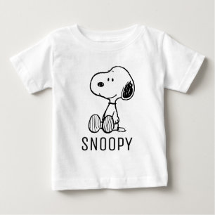 PEANUTS Snoopie auf Schwarz-weißen Comicen Baby T-shirt